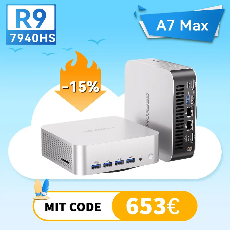 GEEKOM A7 Max Mini AI PC | AMD R9-7940HS