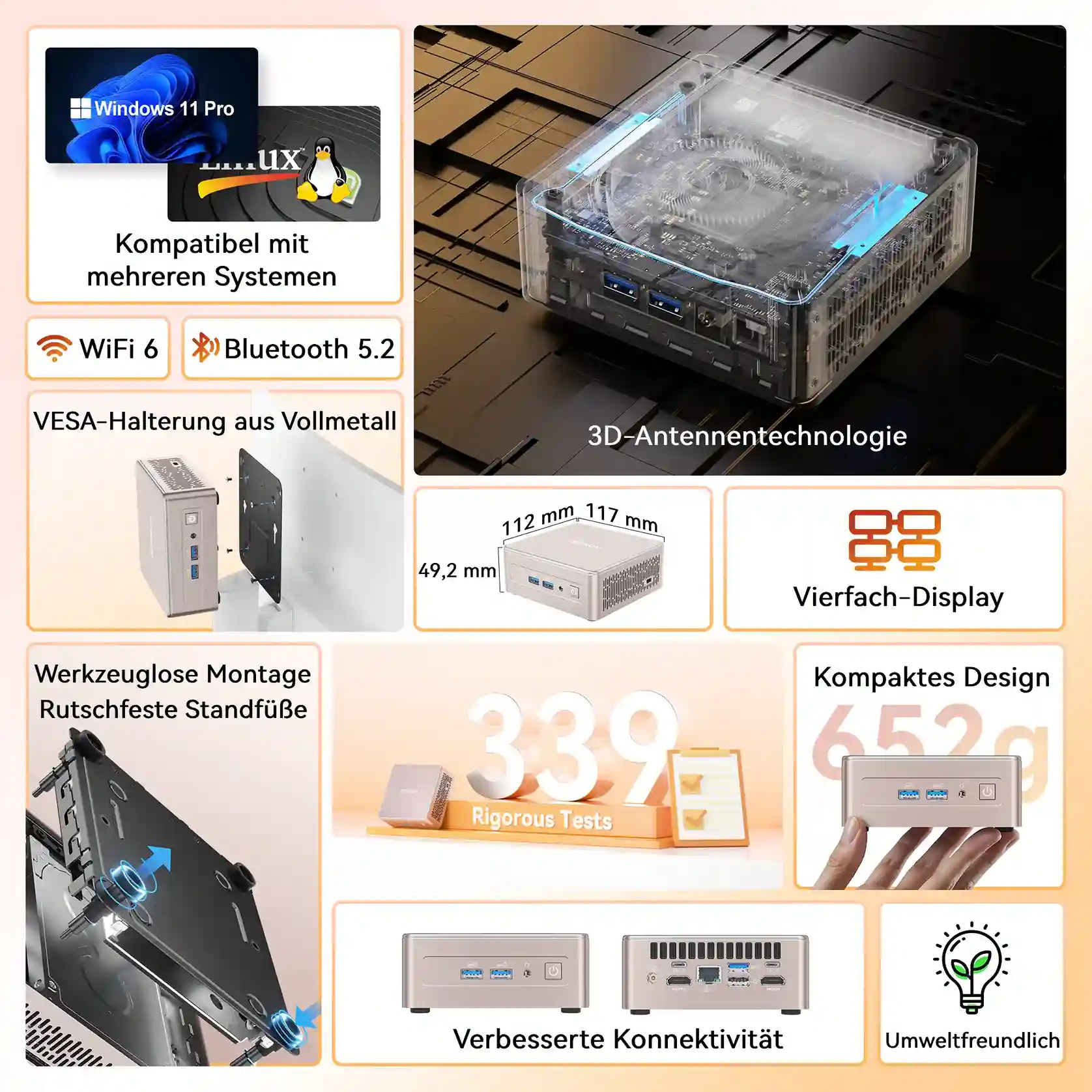 Geekom A5 Mini PC: Aussehen sowie das System, umweltfreundlicher Mini PC