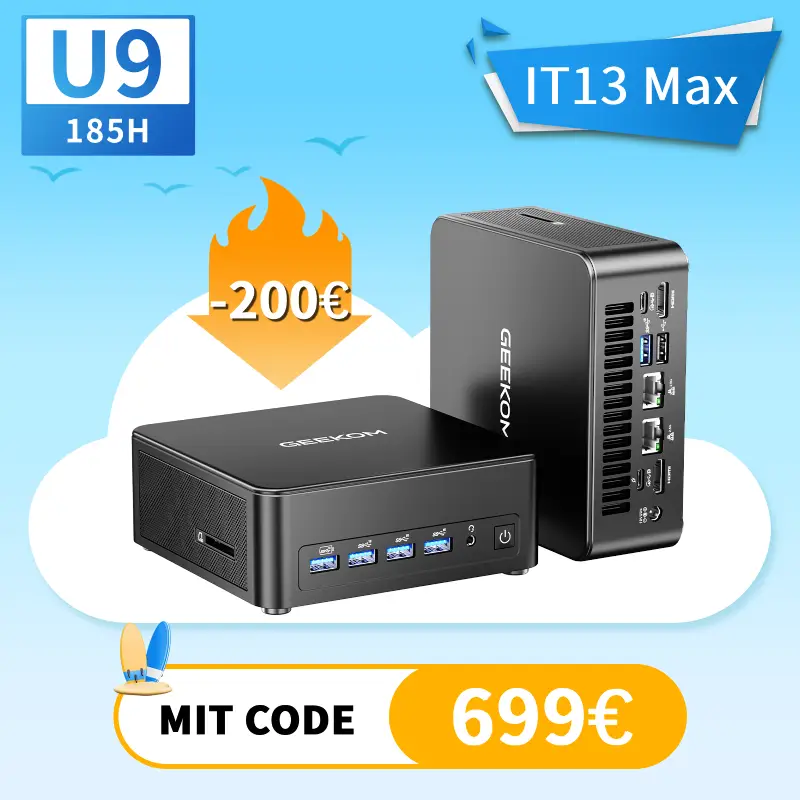 GEEKOM IT13 Max Mini-PC | Intel® Core™ Ultra 9 185H