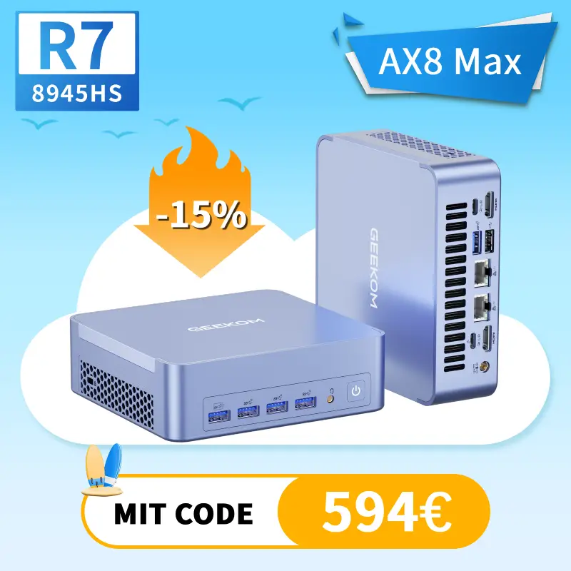 GEEKOM AX8 Max Mini-PC | AMD R7-8745HS