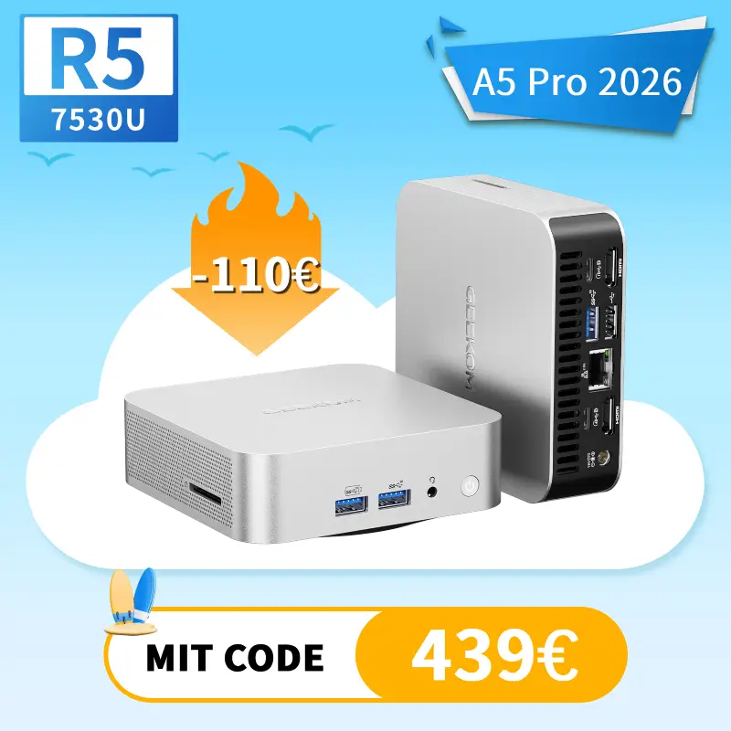 ✨NEU: GEEKOM A5 Pro 2026 Edition Mini-PC | AMD R5-7530U