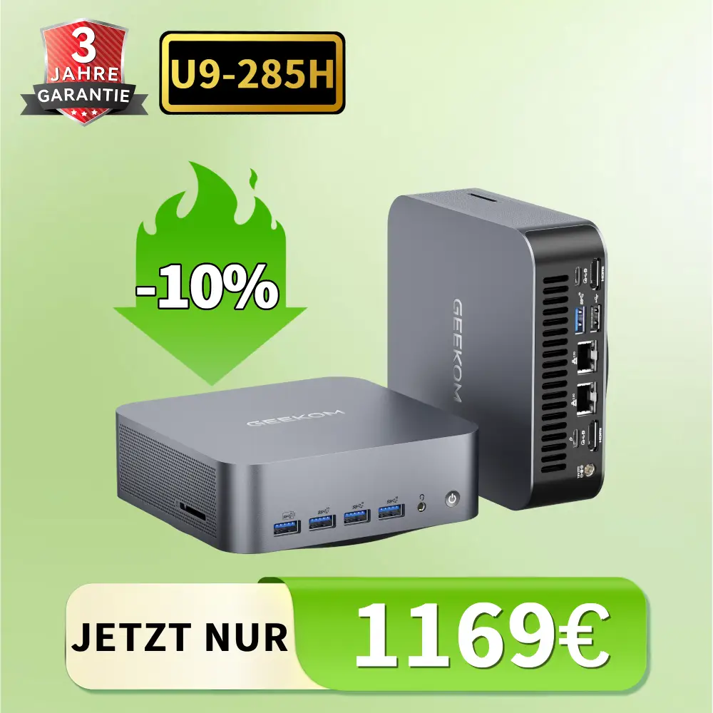 GEEKOM GT15 Max Mini AI PC | Intel® Core™ U9-285H