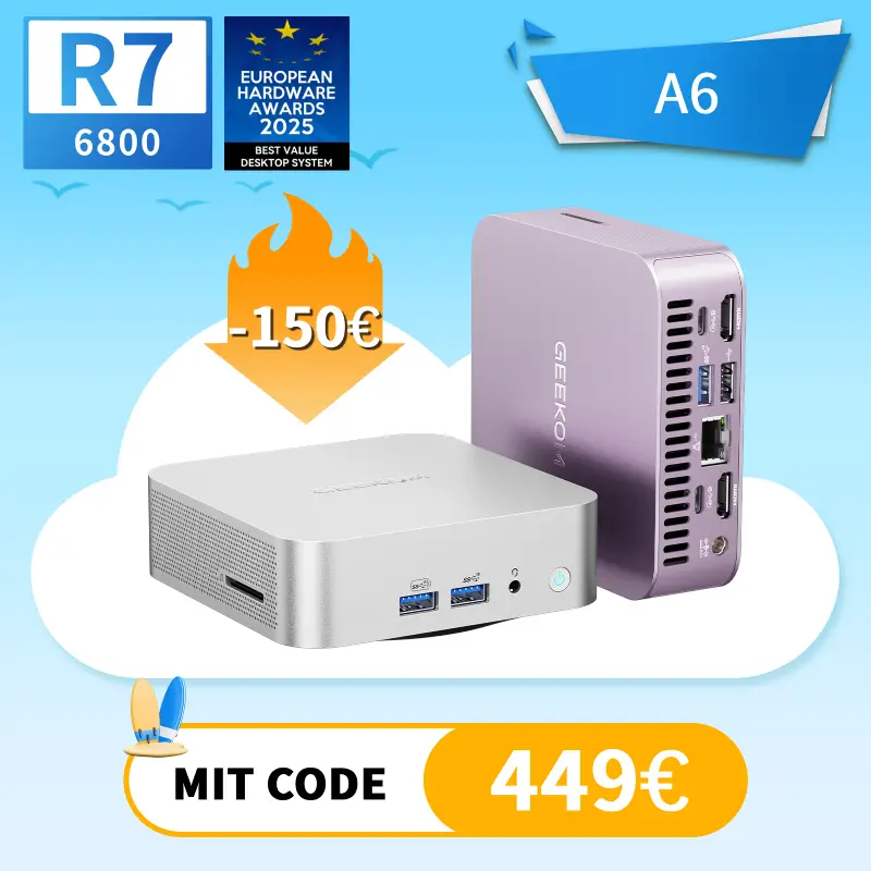 GEEKOM A6 Mini-PC | AMD R7-6800